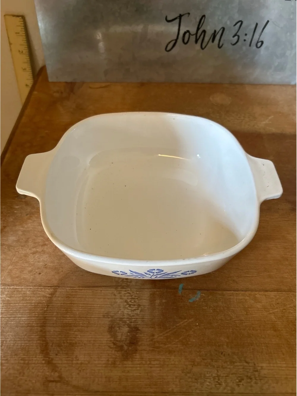 Vintage Corning Ware Blue Cornflower Casserole Dish with Glass Lid